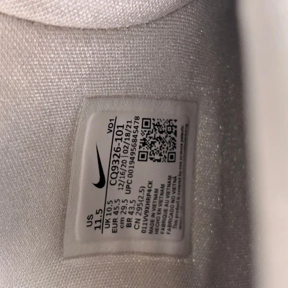 Nike Kyrie 7‎ Rings Men's Basketball Shoes Size 11.5 White/Black/Gold CQ9326-101